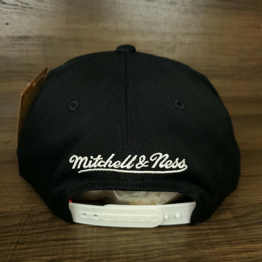Houston Rockets Mitchell & Ness‎ NBA Redline Snapback Hat Cap 3D Logo Black NWT